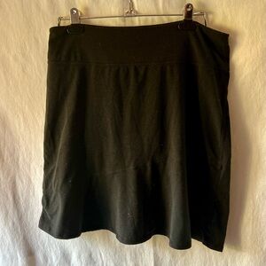 Prana Classic Black A-Line Skirt M Stretch Mini Yoga Pilates Hiking Athleisure